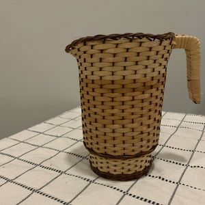 Wicker pitcher fully functional with plastic pitcher liner